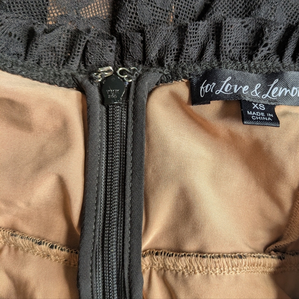 EUC....For Love and Lemons Gracie Lace Bodysuit Dress Size XS (0-2) - Picture 6 of 12